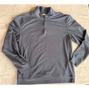 Duck Head Dunmore Perfomance 1/4 Zip Shirt Mens L Maritime Blue Heather Shirt